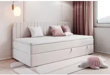 MACIUŚ łóżko tapicerowane 80x180 z osłoną boczną
