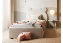 TEDI łóżko tapicerowane 80x200 z zagłówkiem o kształcie misia