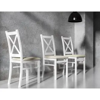Komplet trzech krzeseł SKANDI białe
